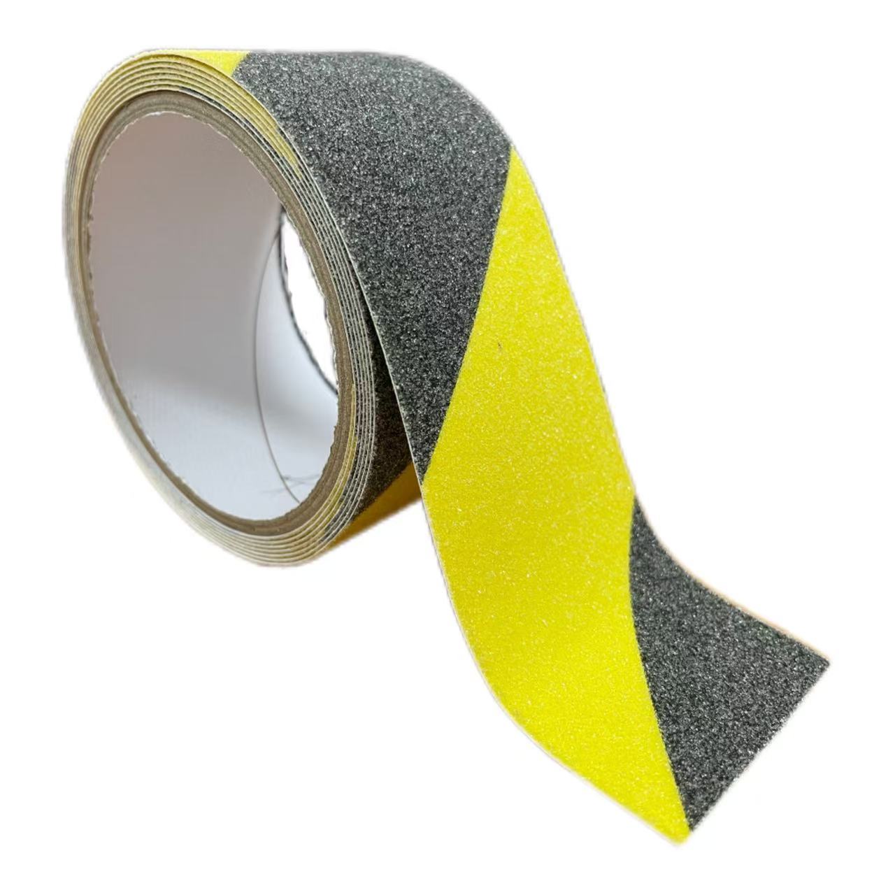 Heavy Duty Anti Slip Tape For Stairs PVC  Black and Yellow Stripe Non Skid Safety Step Tread Nonslip 